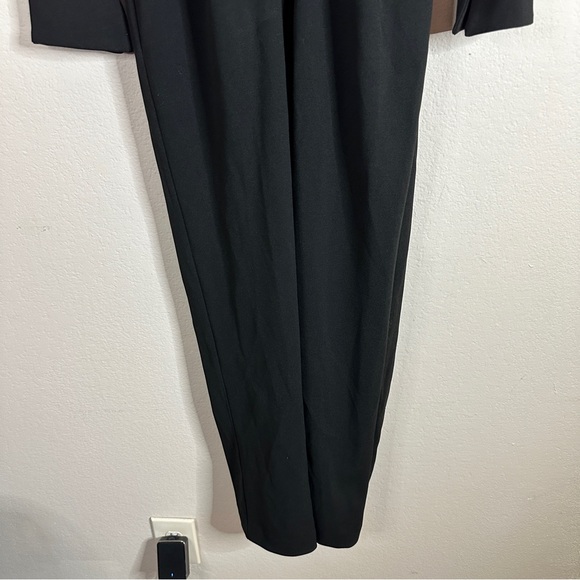 ALEXIA ADMOR black mesh illusion long sleeve jumpsuit 6 NEW - Picture 5 of 10